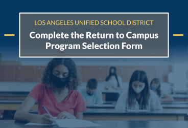 Return to Campus Program Selection Form 